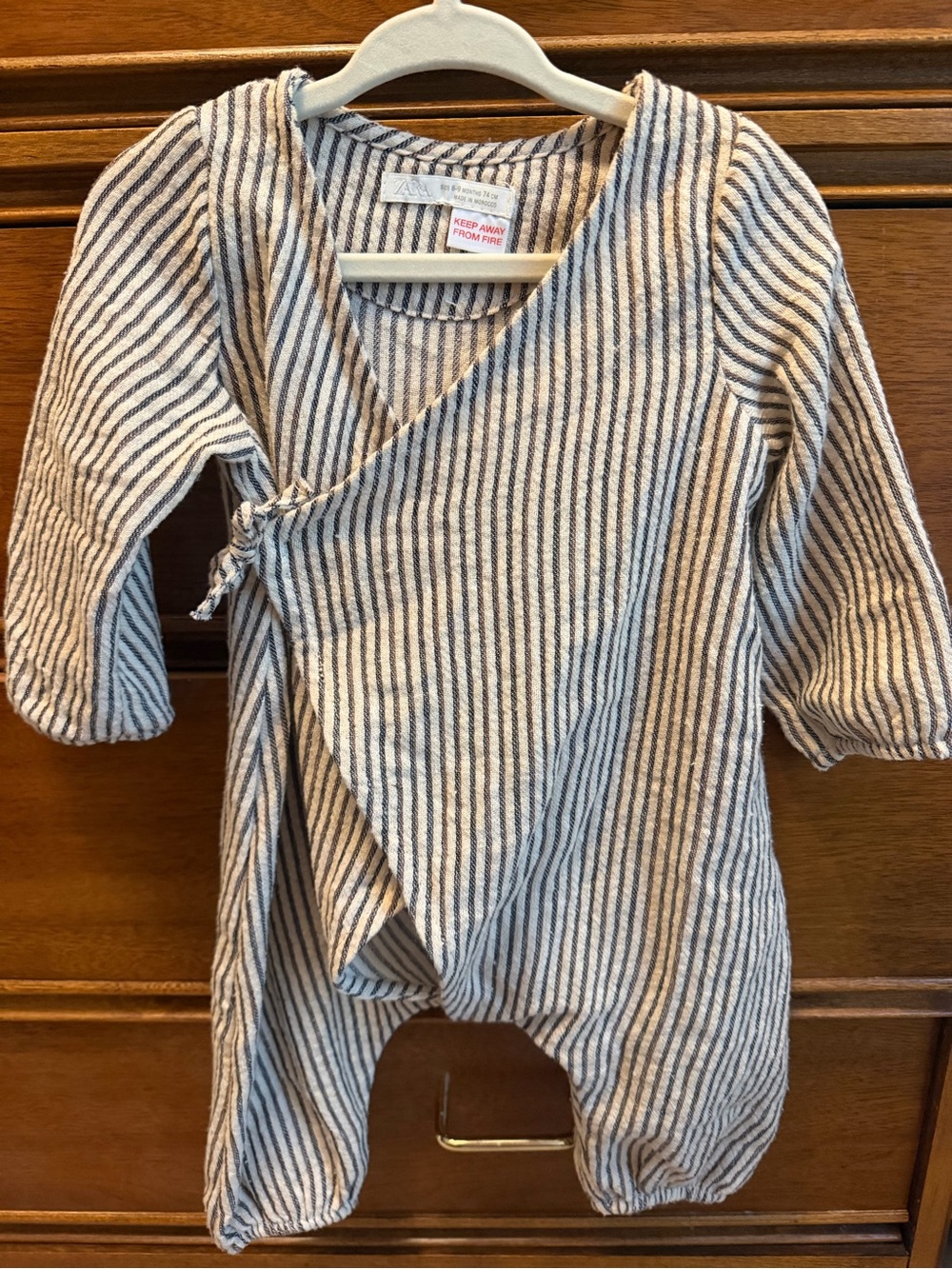 Zara Striped Wrap One-Piece